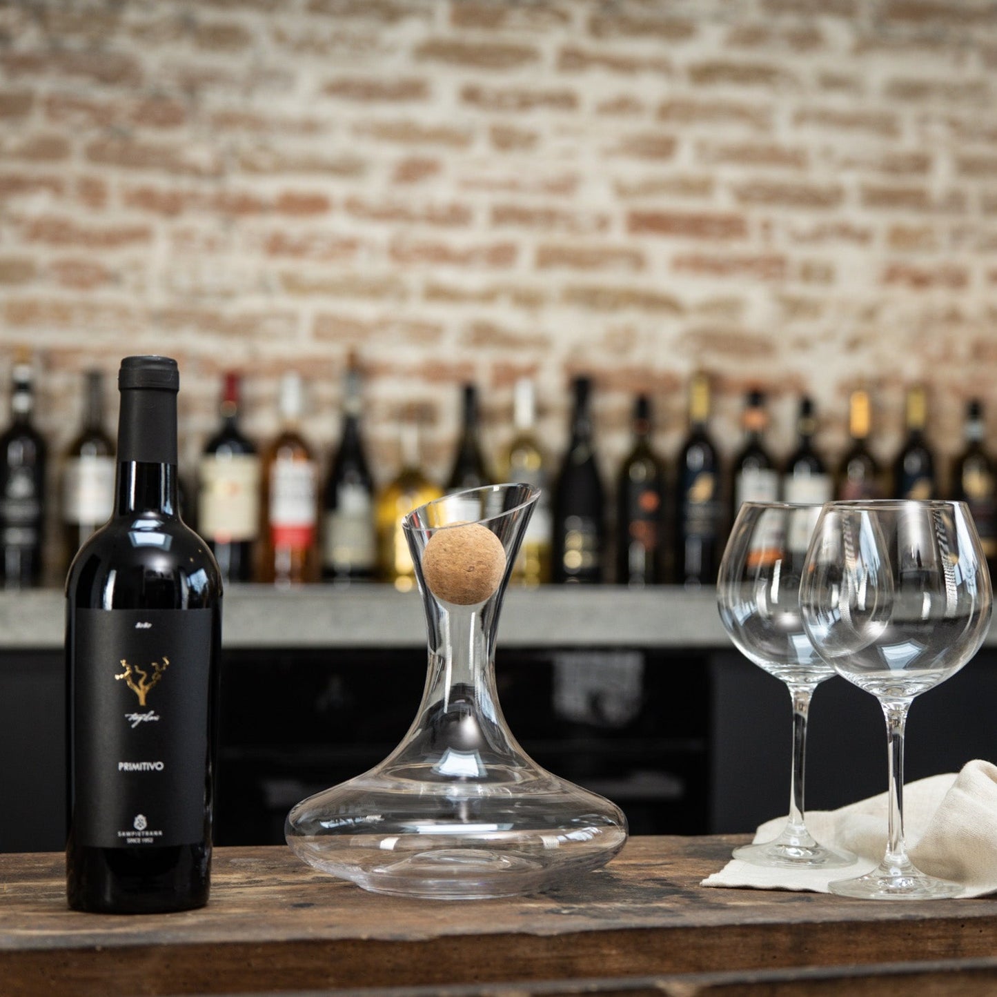 Luxwine - Decanteer karaf wijn 1.5L - Incl. 1000 Schoonmaakparels en Incl kurk