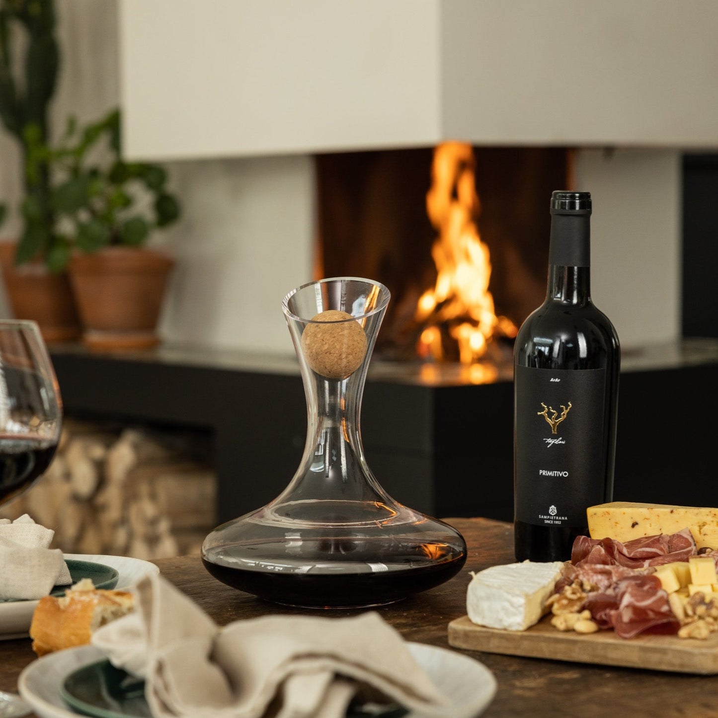 Luxwine - Decanteer karaf wijn 1.5L - Incl. 1000 Schoonmaakparels en Incl kurk